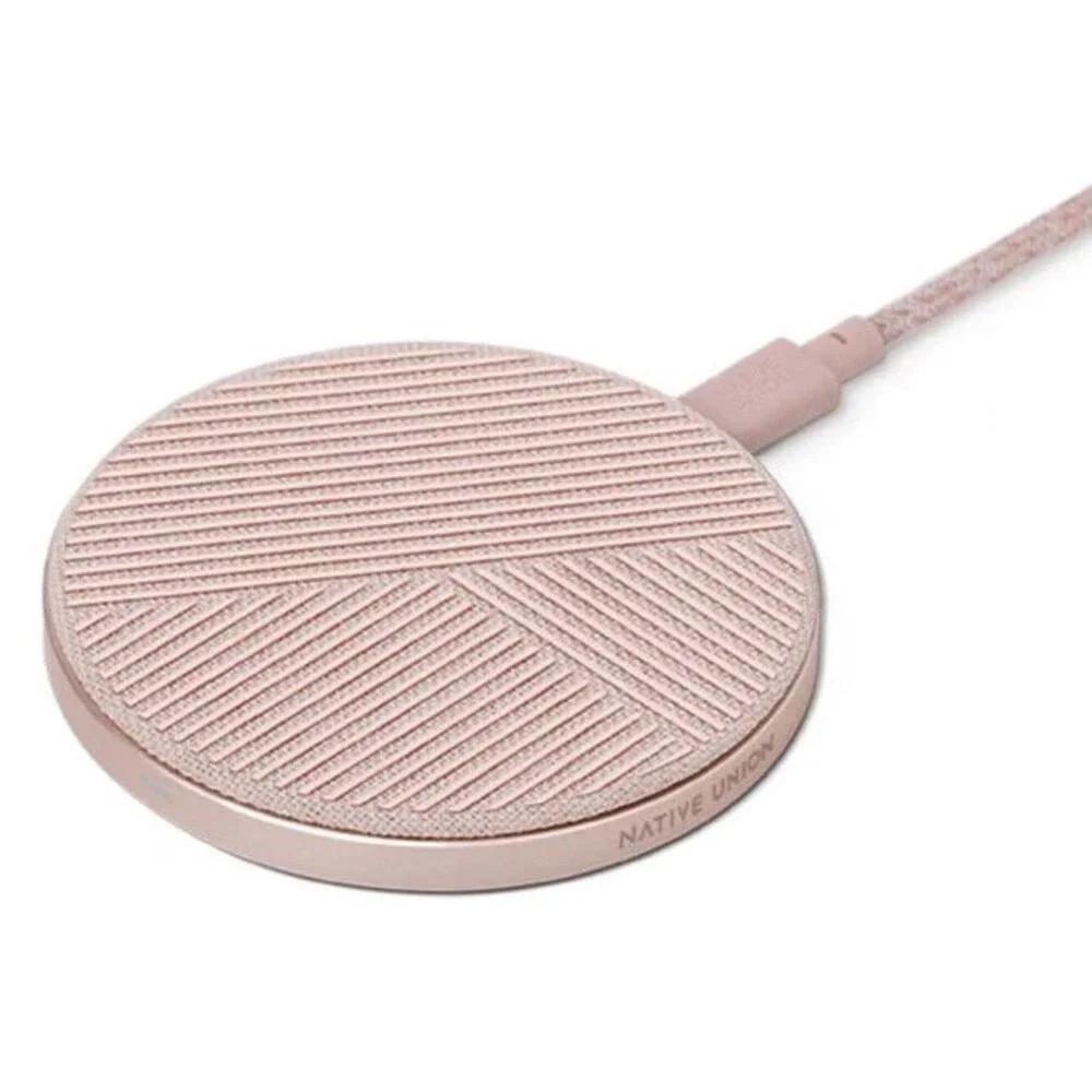 Native Union Drop Fast Charging 10W Qi Wireless Charger Charging Rose Pink NEW